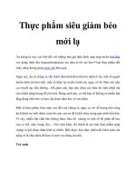 Thực phẩm siêu giảm béo mới lạ potx
