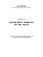 quan hệ kinh tế thương mại việt nam - hoa kỳ