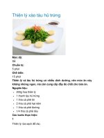 Thiên lý xào tàu hủ trứng ppt