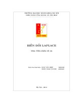 Đề tài môn điều khiển tối ưu _ Biến đổi LaPlace pdf