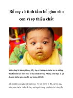 Bố mẹ vô tình tẩm bổ giun cho con vì sợ thiếu chất ppt