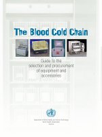 The Blood Cold Chain Guide to the selection and procurement of equipment and accessories pptx