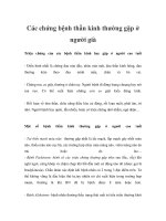 Các chứng bệnh thần kinh thường gặp ở người già doc
