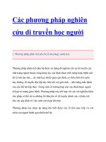 Các phương pháp nghiên cứu di truyền học người docx