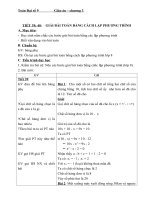 giáo án giải bài toán bằng cách lập hệ phương trình - chuyên đề môn toán lớp 9