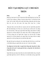 HÃY TẠO ĐỘNG LỰC CHO BẢN THÂN pot