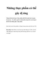 Những thực phẩm có thể gây dị ứng pot