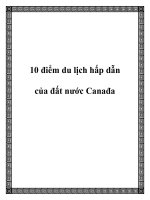 10 điểm du lịch hấp dẫn của đất nước Canađa pdf