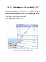 Các thủ thuật dành cho Microsoft Office 2007 doc
