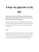 6 loại rau giúp bảo vệ dạ dày potx