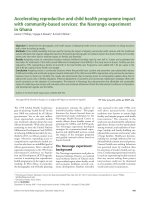 Accelerating reproductive and child health programme impact with community-based services: the Navrongo experiment in Ghana pptx