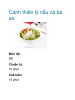 Canh thiên lý nấu cá ba sa pptx