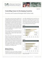 Controlling Cancer in Developing Countries - Prevention and Treatment Strategies Merit Further Study pdf