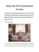 Những mẫu thiết kế phòng khách ấn tượng pptx