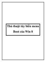 Thủ thuật tùy biến menu Boot của Win 8 pptx