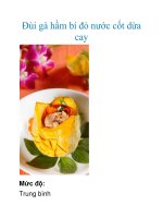 Đùi gà hầm bí đỏ nước cốt dừa cay ppt