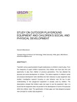 STUDY ON OUTDOOR PLAYGROUND EQUIPMENT AND CHILDREN’S SOCIAL AND PHYSICAL DEVELOPMENT ppt