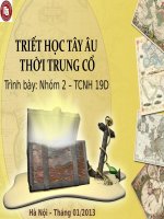 TRIẾT HỌC TÂY ÂU THỜI TRUNG CỔ doc