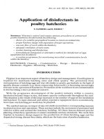 Application of disinfectants in poultry hatcheries potx