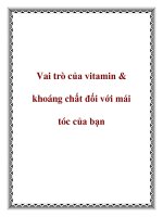 Vai trò của vitamin & khoáng chất đối với mái tóc của bạn docx