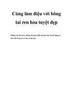 Cùng làm điệu với bông tai ren hoa tuyệt đẹp pdf