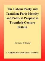 The Labour Party and Taxation Party Identity and Political Purpose in Twentieth-Century Britain ppt