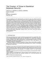 The Tracker: A Threat to Statistical Database Security pdf