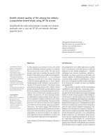 Health related quality of life among the elderly: a population-based study using SF-36 survey pdf