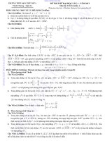 ĐỀ THI THỬ ĐẠI HỌC LẦN I NĂM 2013 môn toán khối A docx