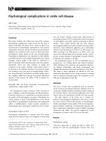 Psychological complications in sickle cell disease pptx