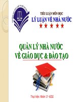 quản lý nhà nước về giáo dục và đào tạo