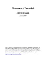 Management of Tuberculosis - Federal Bureau of Prisons Clinical Practice Guidelines January 2010 ppt