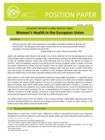 European Women’s Lobby Position Paper: Women’s Health in the European Union ppt