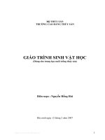 GIÁO TRÌNH SINH VẬT HỌC potx