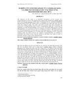 NGHIÊN CỨU ENZYME LIPASE TỪ CANDIDA RUGOSA VÀ PORCINE PANCREAS XÚC TÁC PHẢN ỨNG TRANSESTER HÓA DẦU DỪA pot