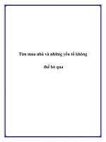 Tìm mua nhà và những yếu tố không thể bỏ qua pot