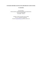 ECONOMIC REFORMS AND FINANCING HIGHER EDUCATION IN INDIA pot