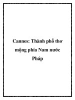 Cannes: Thành phố thơ mộng phía Nam nước Pháp pdf