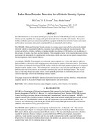 Radar-Based Intruder Detection for a Robotic Security System Phil Corya, H. R. Everettb, Tracy Heath pptx