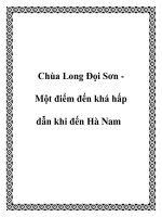 Chùa Long Đọi Sơn Một điểm đến khá hấp dẫn khi đến Hà Nam doc