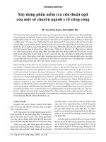 Xây dựng phần mềm tra cứu thuật ngữ của một số chuyên ngành y tế công cộng docx