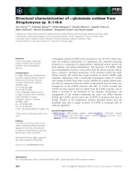 Báo cáo khoa học: Structural characterization of L-glutamate oxidase from Streptomyces sp. X-119-6 pdf