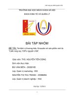 Tái định vị thương hiệu Vinacafe với sản phẩm mới là Café rang xay 100% nguyên chất.