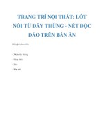 TRANG TRÍ NỘI THẤT: LÓT NỒI TỪ DÂY THỪNG - NÉT ĐỘC ĐÁO TRÊN BÀN ĂN doc