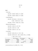 Bài tập kế toán tài chính