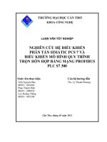 nghiên cứu hệ điều khiển phân tán simatic pcs7 và điều khiển mô hình quy trình trộn hỗn hợp bằng mạng profibus plc s7 300_part1