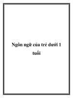 Ngôn ngữ của trẻ dưới 1 tuổi docx