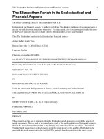 The Elizabethan Parish in its Ecclesiastical and Financial Aspects ppt