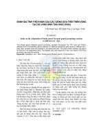 ĐÁNH GIÁ TÍNH THÍCH NGHI CỦA CÁC GIỐNG DƯA TRỜI TRIỂN VỌNG TẠI CÁC VÙNG SINH THÁI KHÁC NHAU pdf