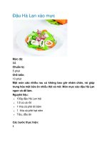 Đậu Hà Lan xào mực doc